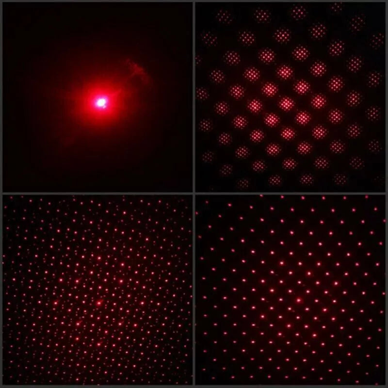 Puntatore laser rosso ricaricabile con set torcia multiuso