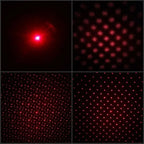 Puntatore laser rosso ricaricabile con set torcia multiuso