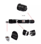 Puntatore laser rosso ricaricabile con set torcia multiuso