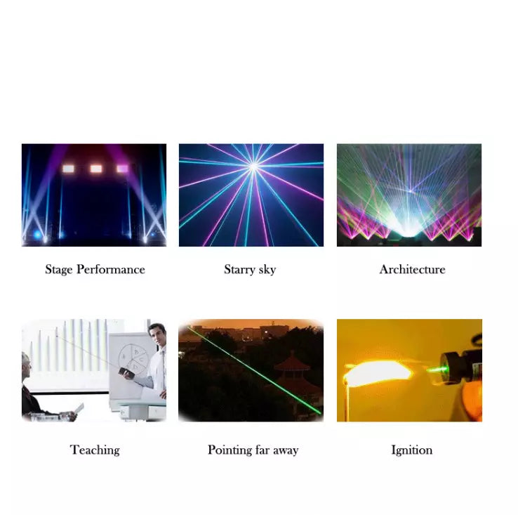 Puntatore laser rosso ricaricabile con set torcia multiuso