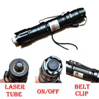 Puntatore laser rosso ricaricabile con set torcia multiuso