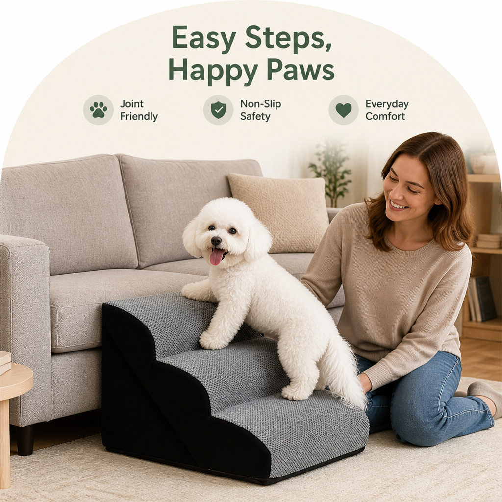 Rampa per animali domestici in memory foam antiscivolo (pieghevole, lavabile)