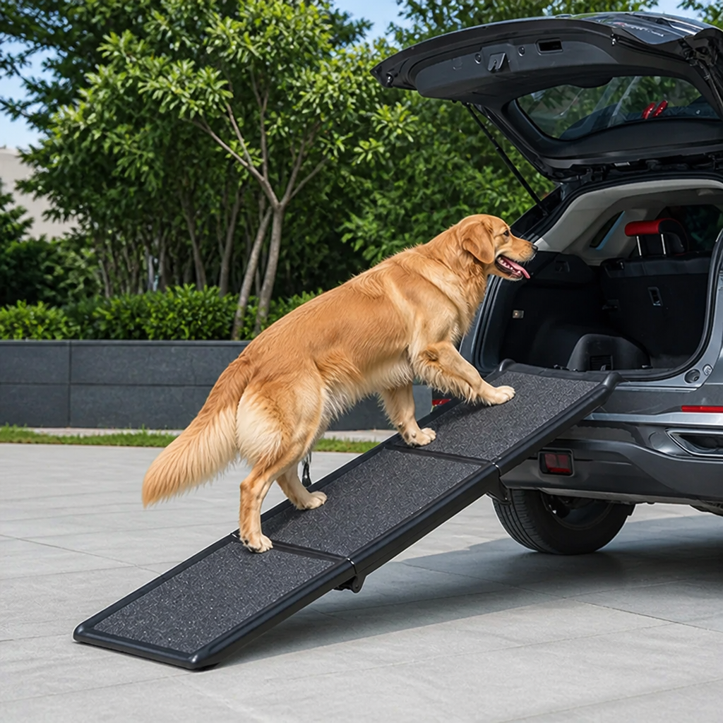 Rampa pieghevole lunga per cani con protezioni laterali (supporta 68 kg)
