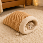 Sacco a pelo semi-chiuso in peluche antivento per animali domestici (per gatti e cani di piccola taglia)