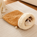 Sacco a pelo semi-chiuso in peluche antivento per animali domestici (per gatti e cani di piccola taglia)