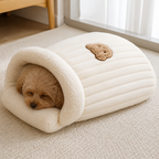 Sacco a pelo semi-chiuso in peluche antivento per animali domestici (per gatti e cani di piccola taglia)