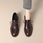Scarpe stringate classiche da donna in pelle