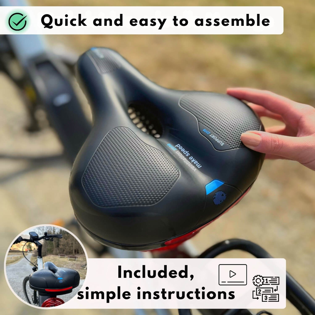 Sella bici ergonomica comfort con ammortizzazione RideRelief