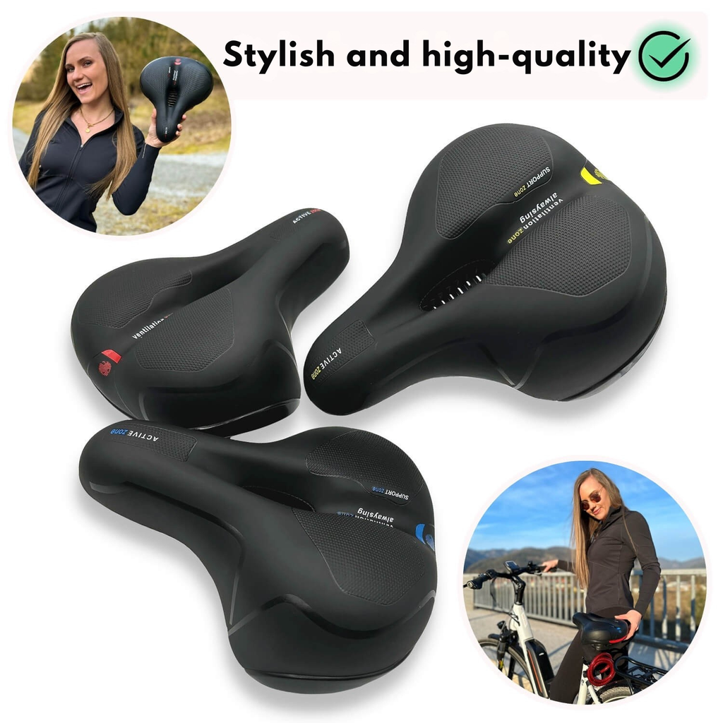 Sella bici ergonomica comfort con ammortizzazione RideRelief