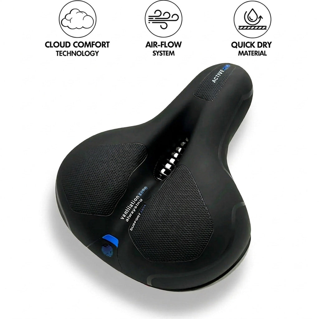 Sella bici ergonomica comfort con ammortizzazione RideRelief