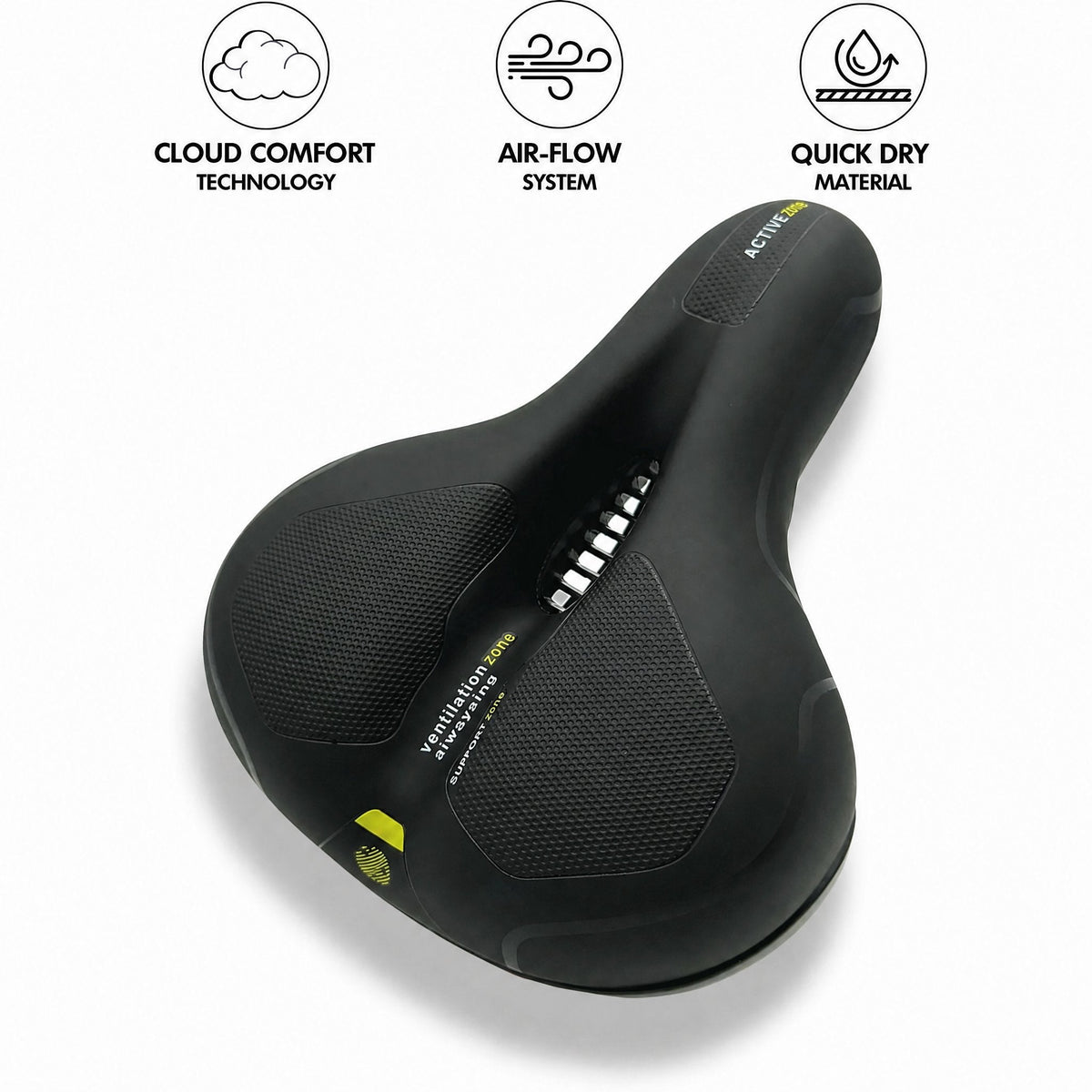 Sella bici ergonomica comfort con ammortizzazione RideRelief