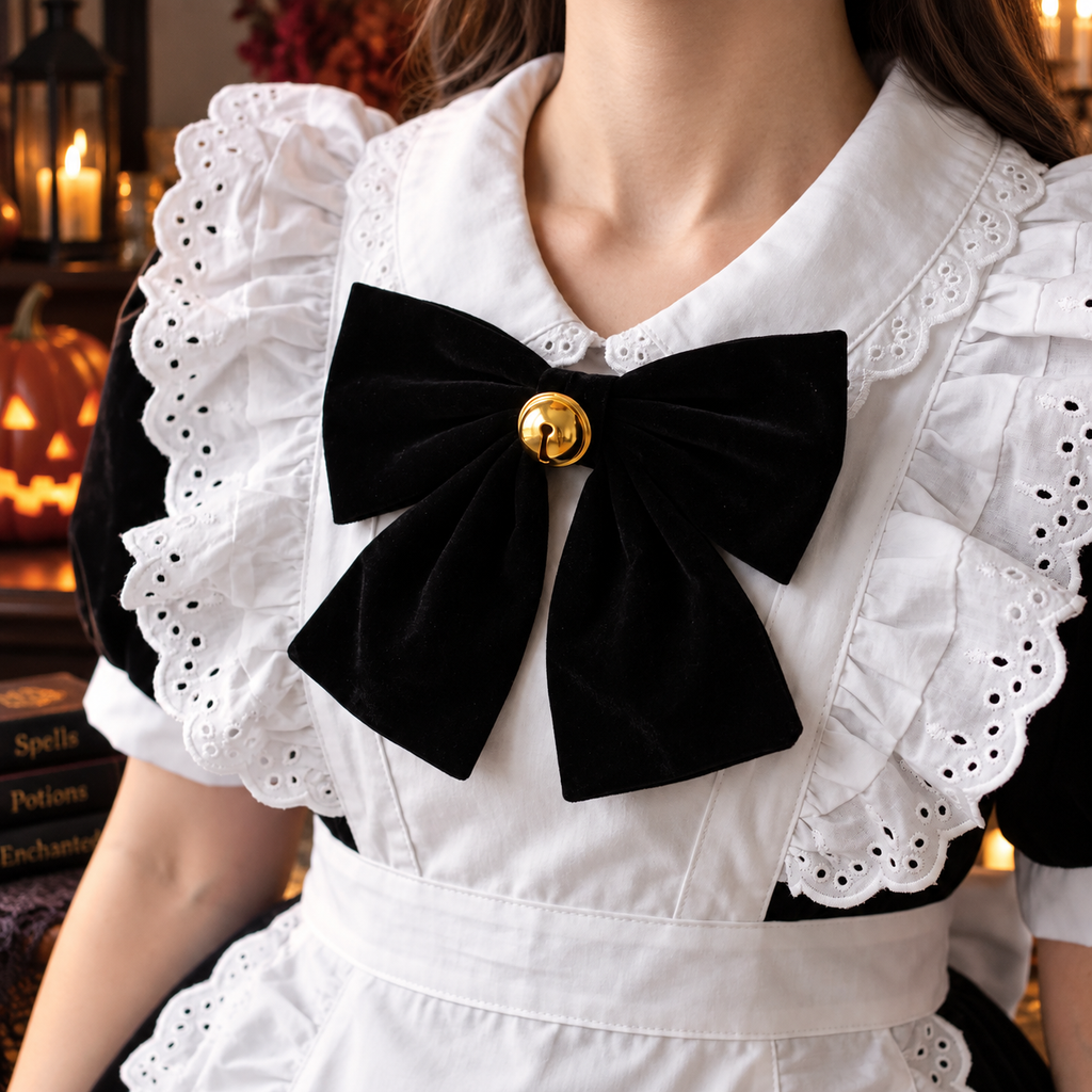 Set costume da cameriera con volant