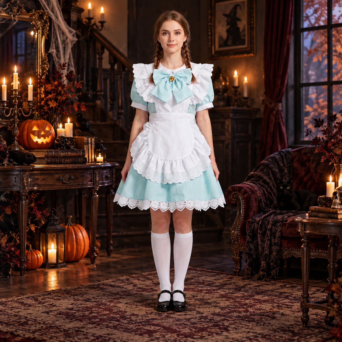 Set costume da cameriera con volant