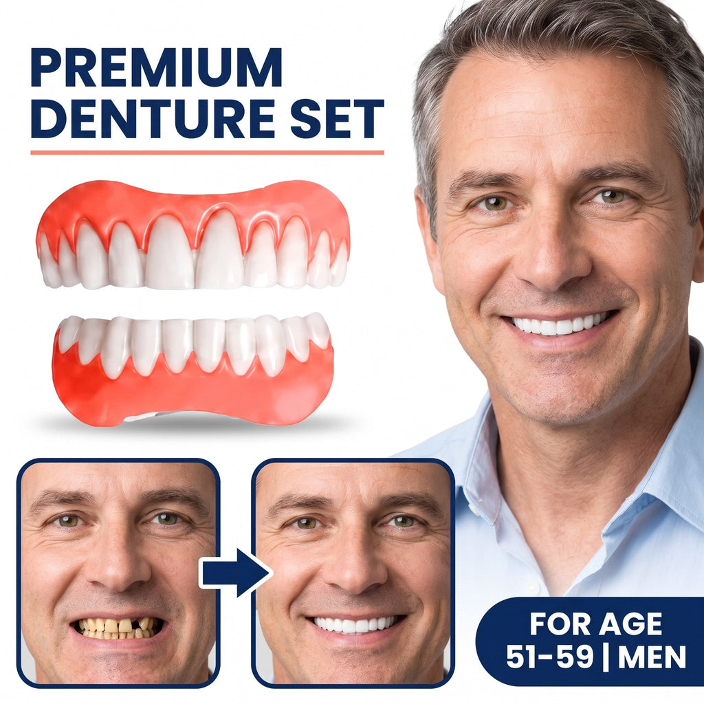 Set di dentiere termoadattabili di grado medico (superiore e inferiore)