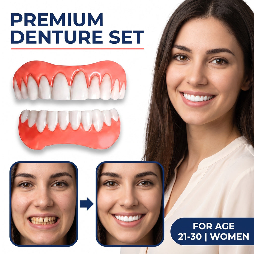 Set di dentiere termoadattabili di grado medico (superiore e inferiore)