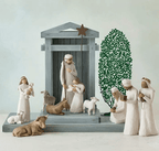 Presepe natalizio artigianale da 20 pezzi