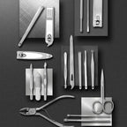 Set professionale per manicure e pedicure LuxeTools in acciaio inossidabile, 19 pezzi