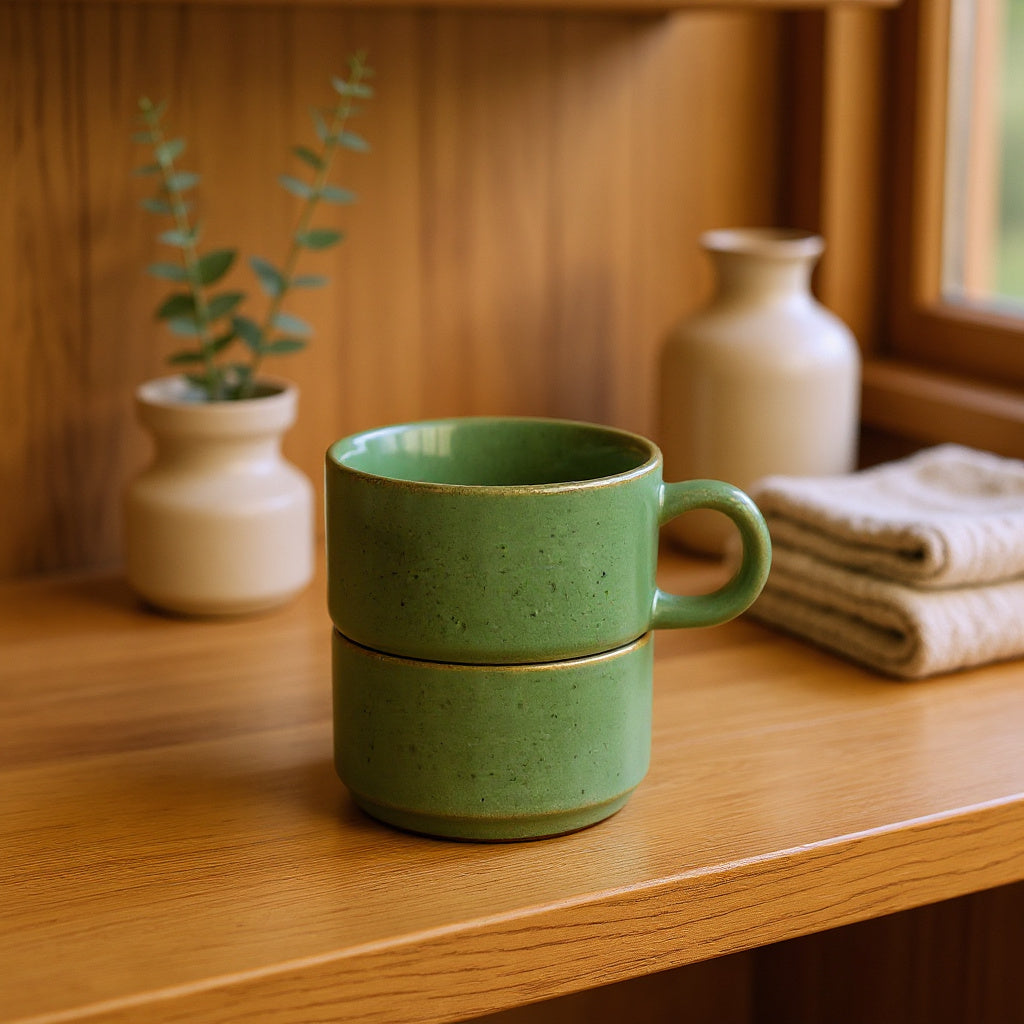 Sperindei spotlight2 lifestyle — Tazza espresso modulare verde muschio