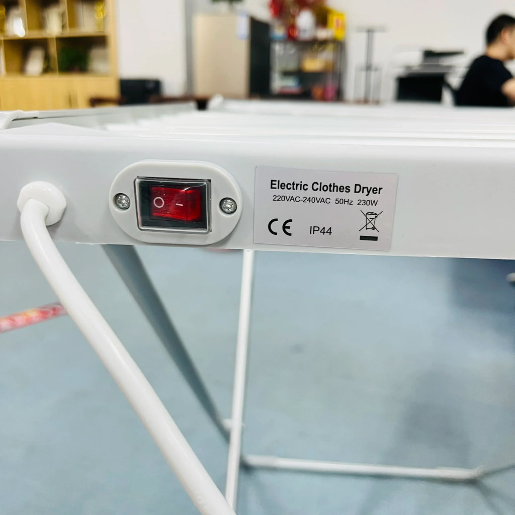Stendibiancheria elettrico riscaldato pieghevole con barre riscaldate per asciugatura rapida