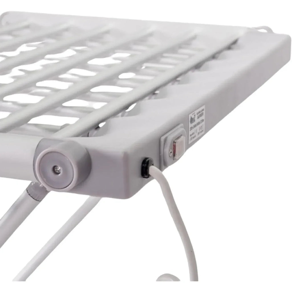 Stendibiancheria Elettrico Riscaldato Pieghevole Portatile con Ali Regolabili