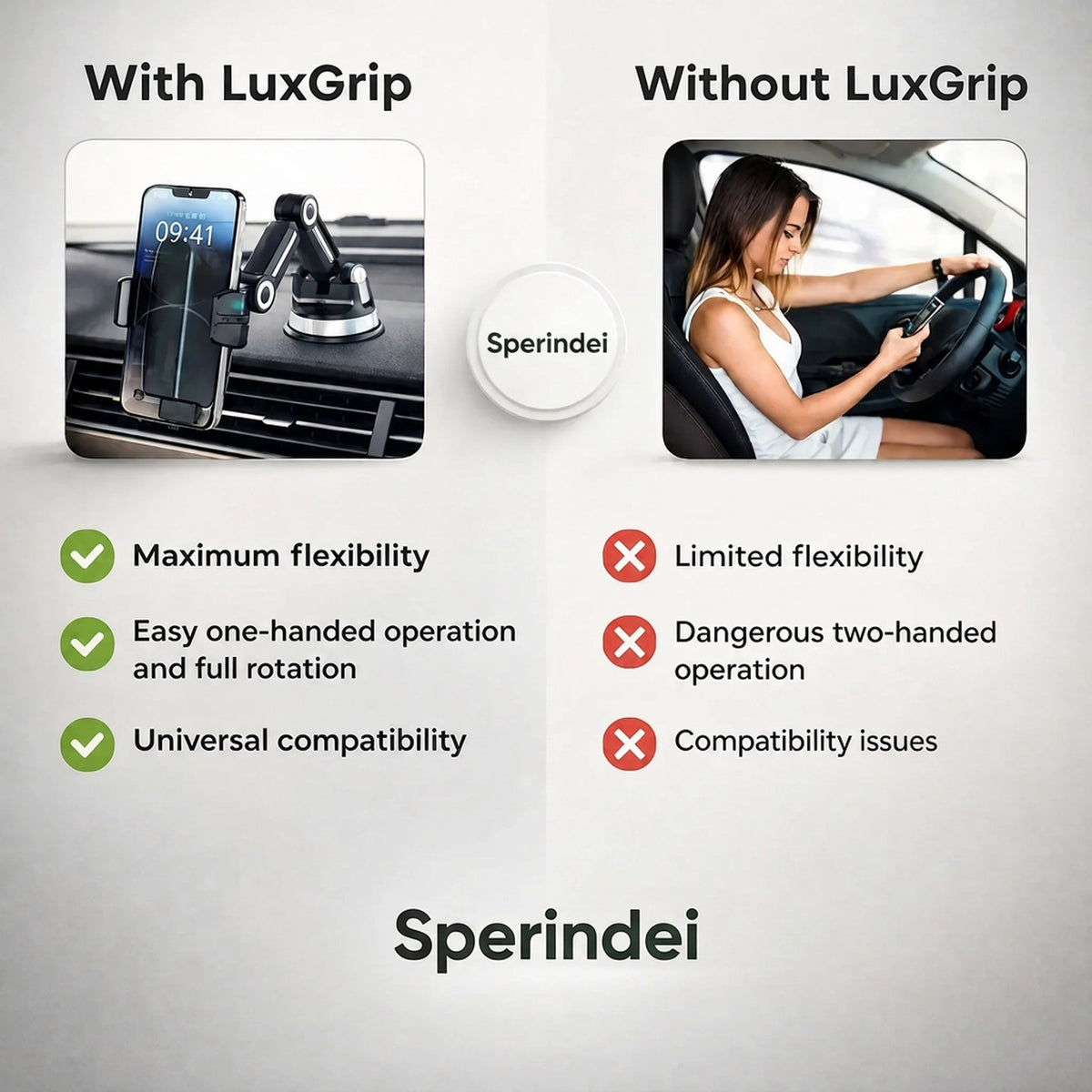 Supporto per telefono da auto | LuxGrip