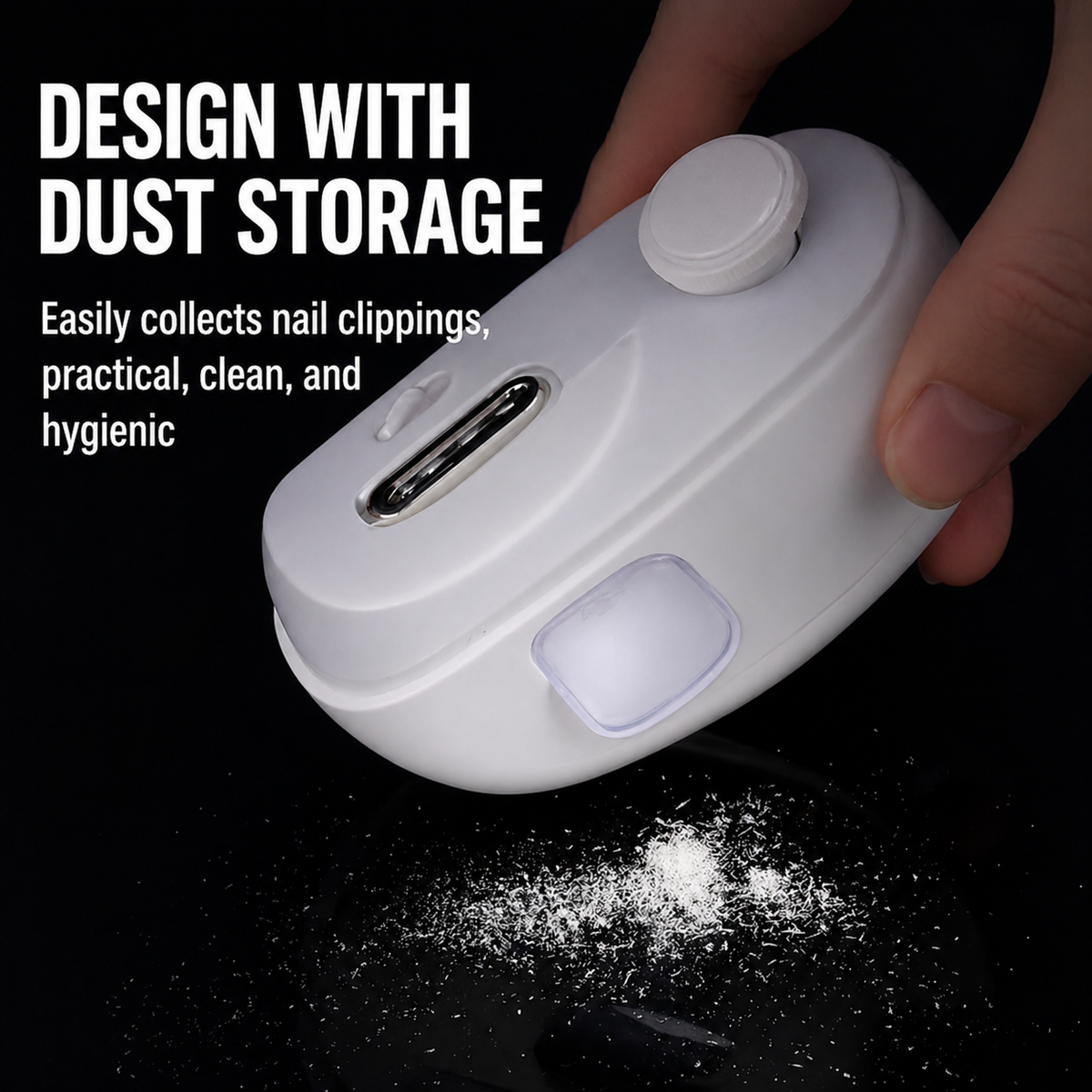 Tagliaunghie elettrico 3 in 1 con taglio, limatura e lucidatura, ricaricabile USB