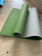Tappetino yoga fitness antiscivolo con doppio ammortizzamento