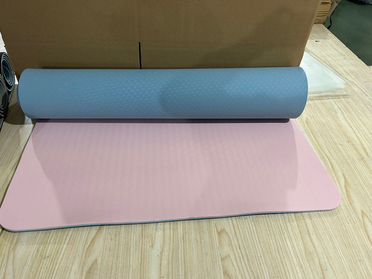 Tappetino yoga fitness antiscivolo con doppio ammortizzamento