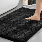 Tappeto da bagno antiscivolo in ciniglia morbida — spesso pile in microfibra, superficie assorbente