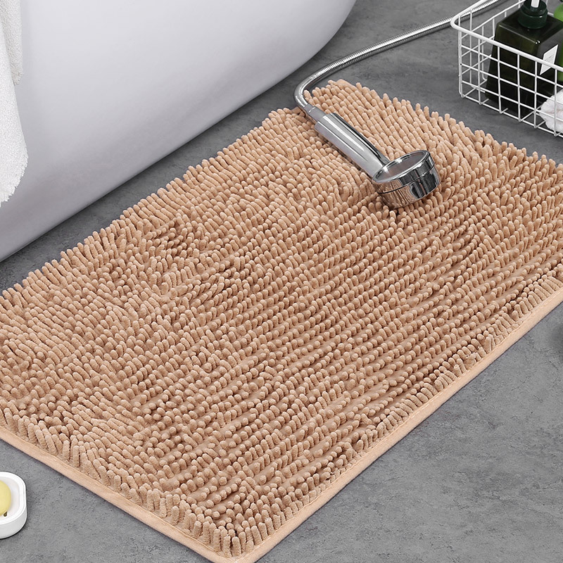 Tappeto da bagno antiscivolo in ciniglia morbida — spesso pile in microfibra, superficie assorbente