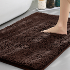 Tappeto da bagno antiscivolo in ciniglia morbida — spesso pile in microfibra, superficie assorbente