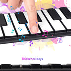 Tastiera elettronica arrotolabile 49 tasti, tastiera portatile con altoparlante per principianti e bambini