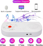 Tastiera elettronica arrotolabile 49 tasti, tastiera portatile con altoparlante per principianti e bambini