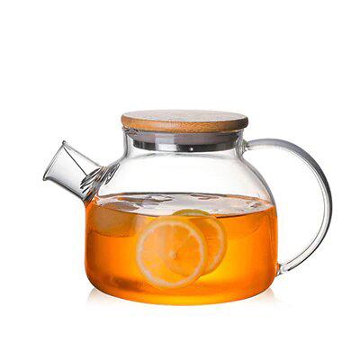 Teiera bollitore in vetro borosilicato trasparente resistente al calore