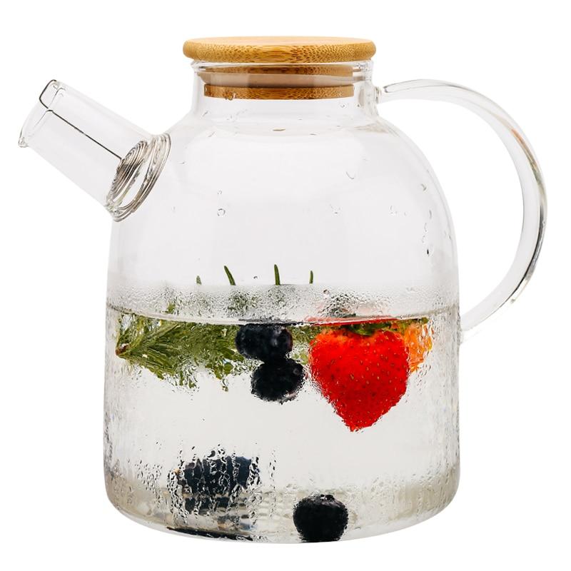 Teiera bollitore in vetro borosilicato trasparente resistente al calore