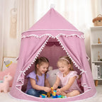 Tenda Tipi Gioco per Bambini in Tela, 100% Cotone, Pali in Pino, Spaziosa