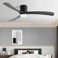 Ventilatore da soffitto con luce LED integrata e pale piatte radiali