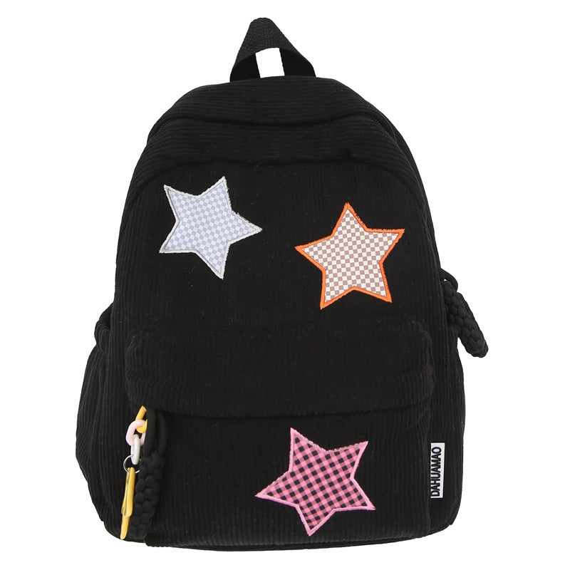 Zaino casual da scuola con stelle decorative