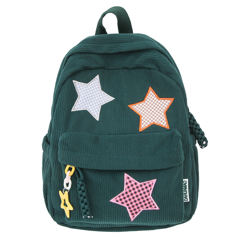 Zaino casual da scuola con stelle decorative