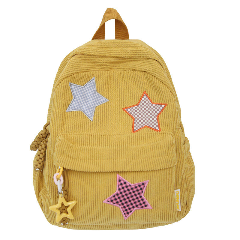Zaino casual da scuola con stelle decorative