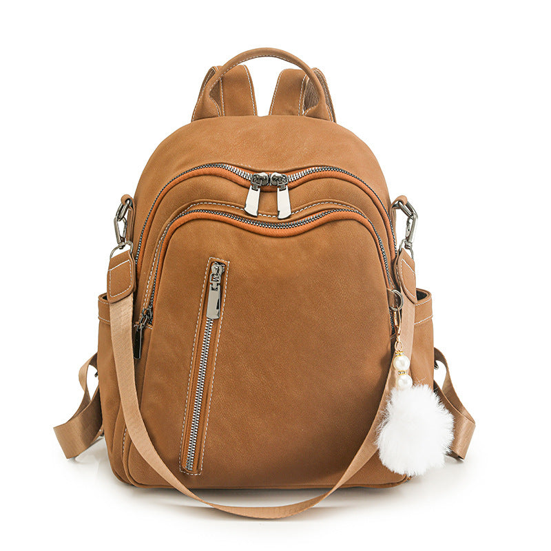 Zaino in similpelle con tasche multiple