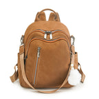 Zaino in similpelle con tasche multiple