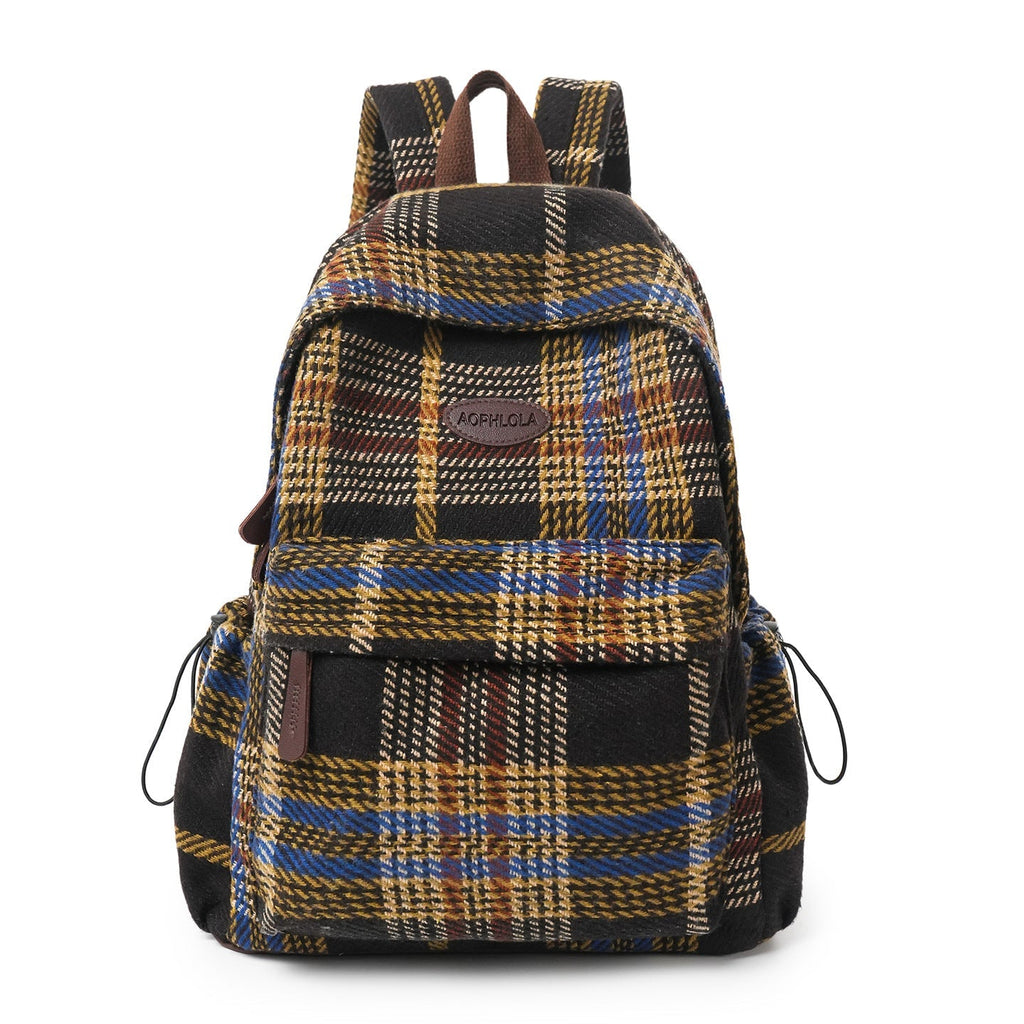 Zaino scuola con motivo a quadri Cozy