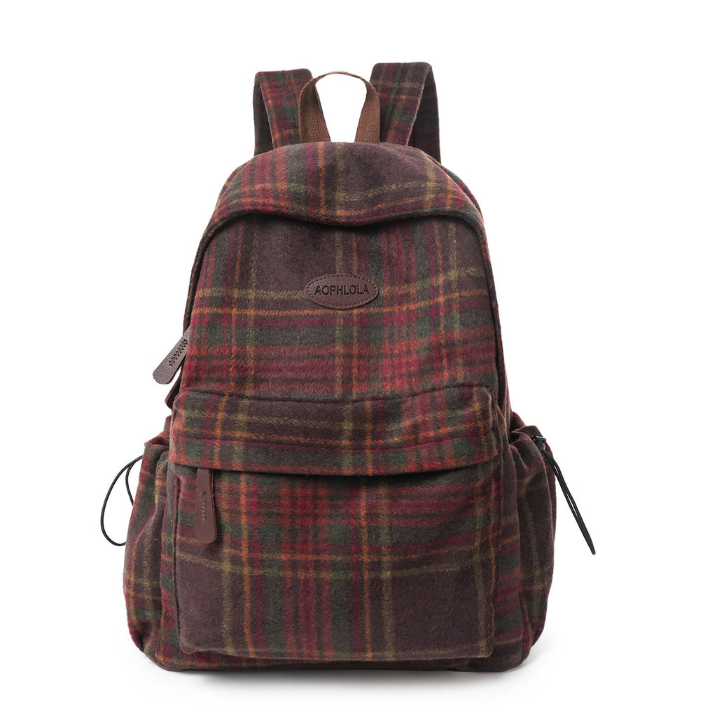 Zaino scuola con motivo a quadri Cozy