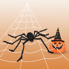 Ragnatela gigante con decorazione di Halloween Gambe posizionabili Corda Ragnatela