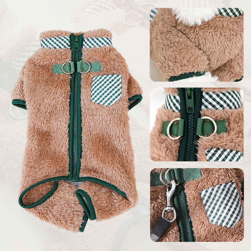 Comodo cappotto per cani con anelli a D