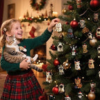 Calendario dell'Avvento CatChristmas | 24 figurine festive di gatti in acrilico per il divertimento natalizio