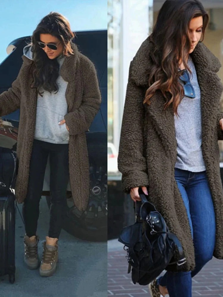 Cappotto lungo da donna alla moda: caldo ed elegante