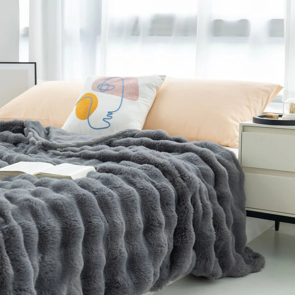 Coperta super morbida - Elegante poliestere - Accogliente coperta per letto e divano