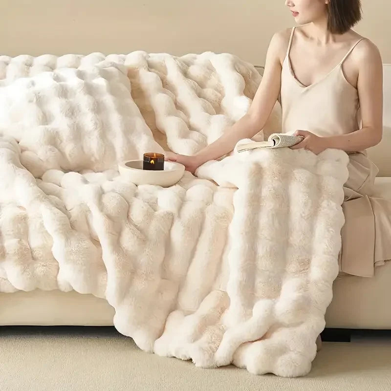 Coperta super morbida - Elegante poliestere - Accogliente coperta per letto e divano